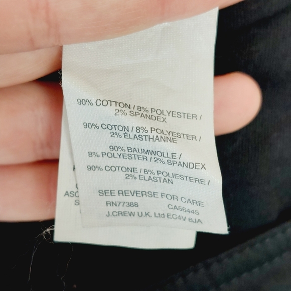 J. Crew Dannie Skinny Black Pockets Zipper in Back Preppy Pants P554 - Picture 9 of 11